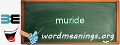 WordMeaning blackboard for muride